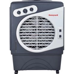 Honeywell CO60PM Evaporative Air Cooler For Indoor, Outdoor And Commercial Use, 1540 CFM - 15.9 Gallon Tank (White/Gray)