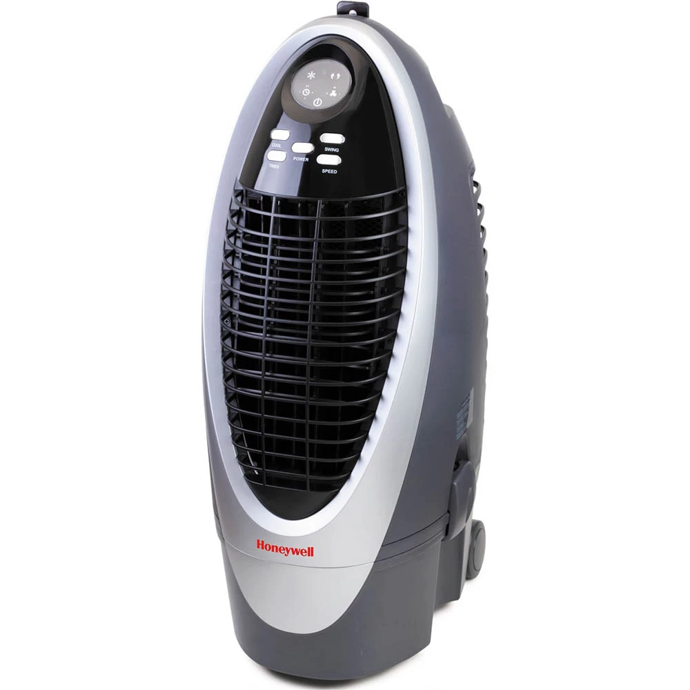 Honeywell CS10XE Evaporative Air Cooler For Indoor Use, 300 CFM - 2.6 Gallon Tank (White-Gray) 1 Honeywell CS10XE Evaporative Air Cooler For Indoor Use, 300 CFM - 2.6 Gallon Tank (White-Gray)