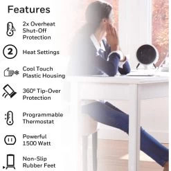Honeywell UberHeat Ceramic Personal Heater - White, HCE200W -Honeywell Store hce200w uberheat ceramic personal heater in white 5