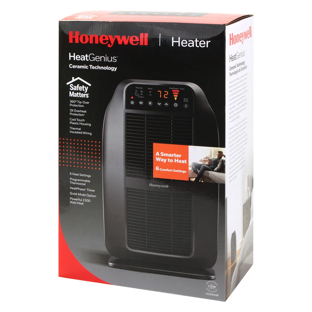 Honeywell Heat Genius Ceramic Portable Heater, HCE840B 2 Honeywell Heat Genius Ceramic Portable Heater, HCE840B - Image 2