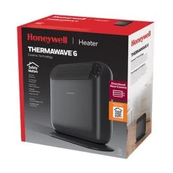 Honeywell ThermaWave 6 Ceramic Heater With Programmable Thermostat - Black, HCE870B -Honeywell Store hce870b honeywell thermawave 6 space heater black 3