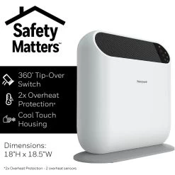 Honeywell ThermaWave 6 Ceramic Heater With Programmable Thermostat - White, HCE870W -Honeywell Store hce870w honeywell thermawave 6 space heater white 2