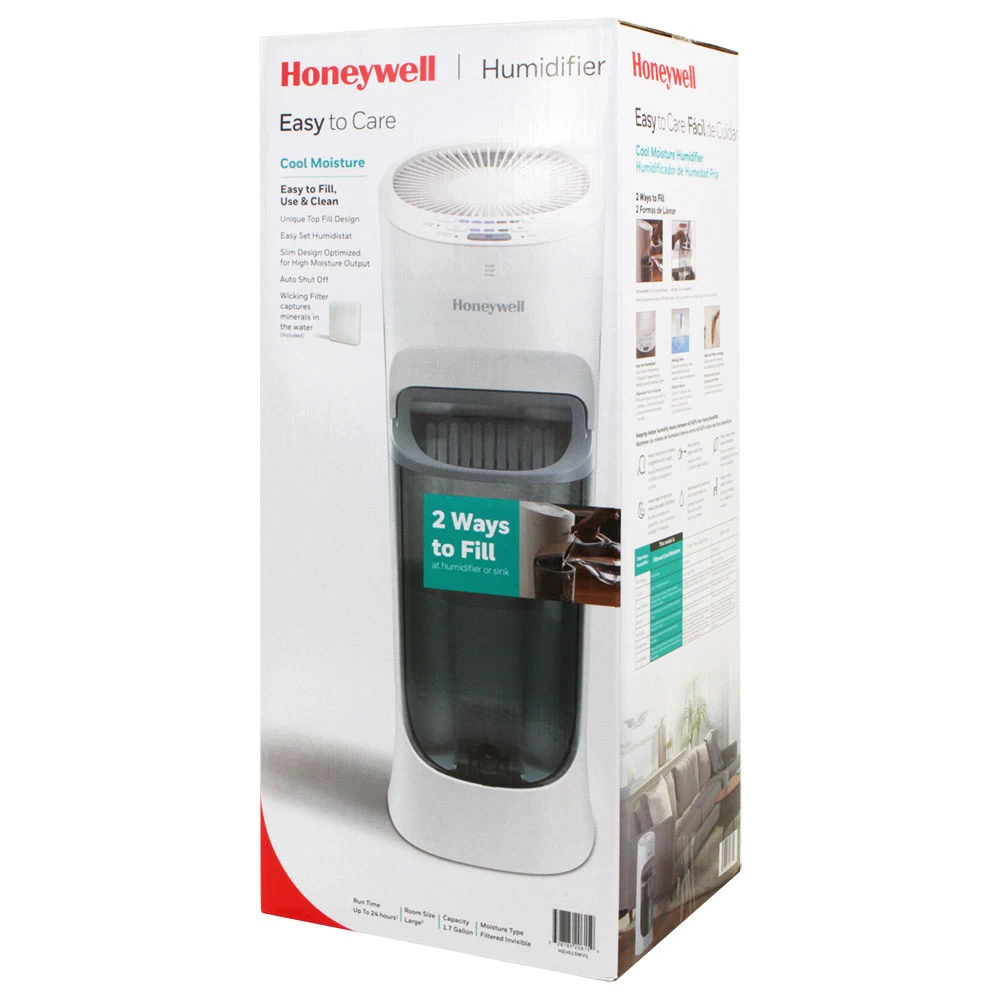Honeywell Top Fill Cool Moisture Tower Humidifier - White, HEV615W 2 Honeywell Top Fill Cool Moisture Tower Humidifier - White, HEV615W - Image 2