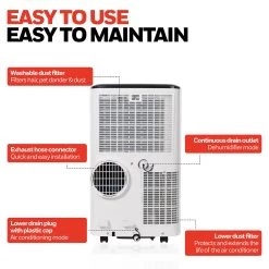 Honeywell 13,000 BTU Smart WiFi Portable Air Conditioner & Dehumidifier With Alexa Voice Control - White And Black, HF2CESVWK8 10 Honeywell 13,000 BTU Smart WiFi Portable Air Conditioner & Dehumidifier With Alexa Voice Control - White And Black, HF2CESVWK8 -Honeywell Store hf smart wi fi portable air conditioner 2