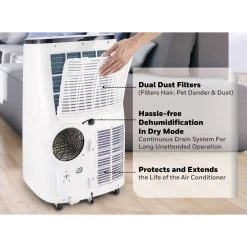 Honeywell 12,000 BTU Contempo Series Portable Air Conditioner, Dehumidifier And Fan - White, HJ2CESWK8 12 Honeywell 12,000 BTU Contempo Series Portable Air Conditioner, Dehumidifier And Fan - White, HJ2CESWK8 -Honeywell Store hj series portable air conditioner 4