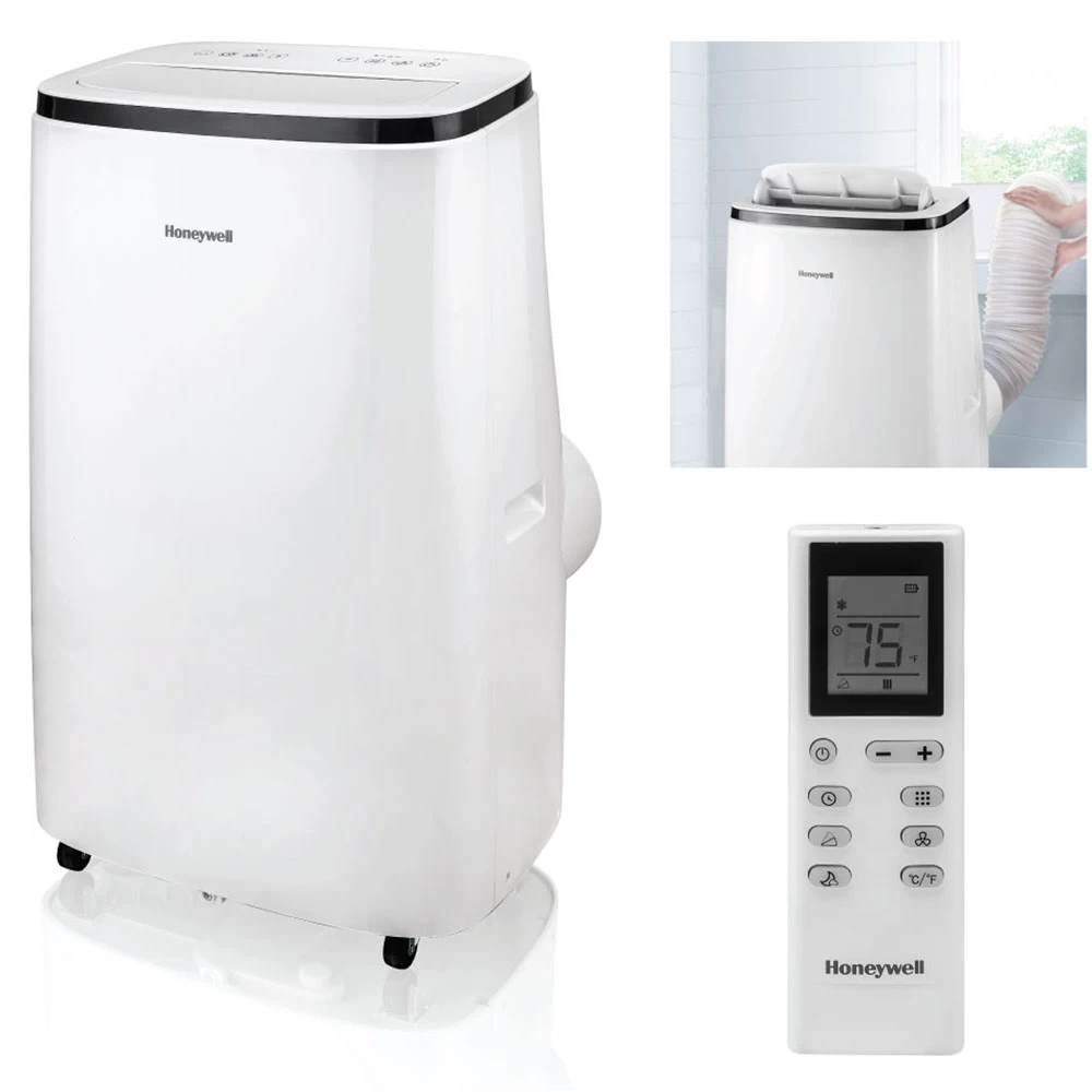 Honeywell 12,000 BTU Contempo Series Portable Air Conditioner, Dehumidifier And Fan - White, HJ2CESWK8 1 Honeywell 12,000 BTU Contempo Series Portable Air Conditioner, Dehumidifier And Fan - White, HJ2CESWK8