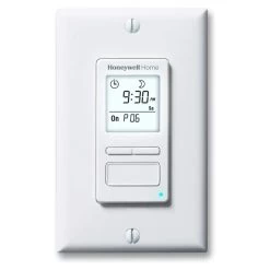 Honeywell Home RPLS740B1008/U ECONOSwitch 7-Day Solar Programmable Light Switch Timer (White)