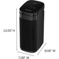 Honeywell Allergen Plus Series Small Tower HEPA Air Purifier - Black, HPA075B -Honeywell Store hpa075b honeywell allergen plus series compact tower hepa air purifier 6