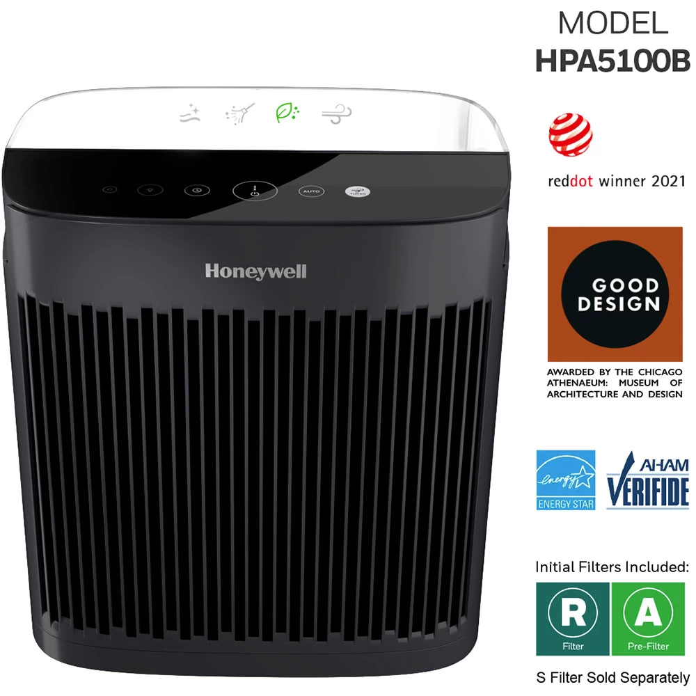 Honeywell InSight Series HEPA Air Purifier - Black, HPA5100B 2 Honeywell InSight Series HEPA Air Purifier - Black, HPA5100B - Image 2