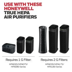 Honeywell Replacement Filter G True HEPA Air Purifier Filters - 2 Pack, HRF-G2 -Honeywell Store hrf g2 replacement filter g true hepa air purifier filters 2 pack 3