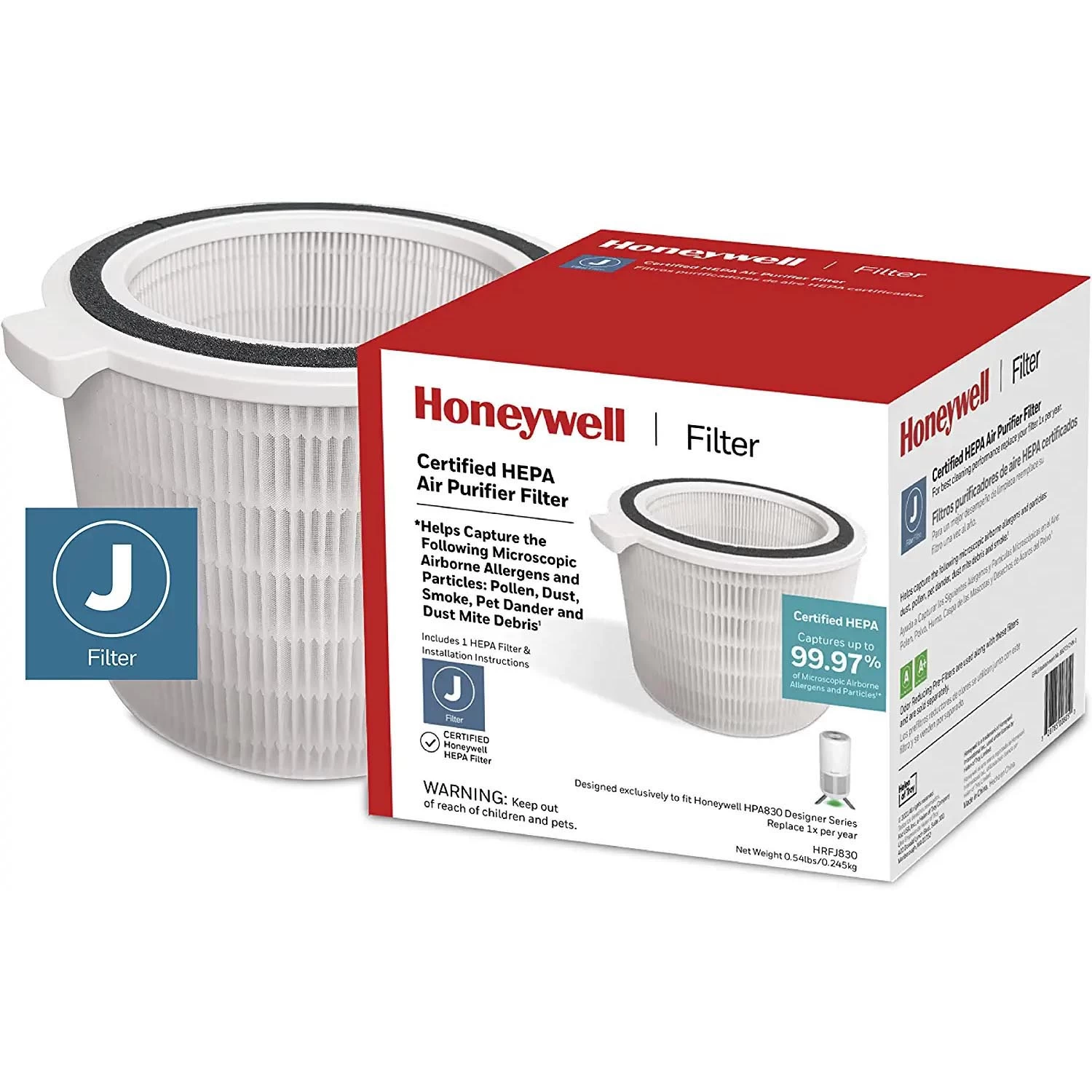 Honeywell HEPA Air Purifier Filter, HRFJ830 (Filter J) 4 Honeywell HEPA Air Purifier Filter, HRFJ830 (Filter J) - Image 4