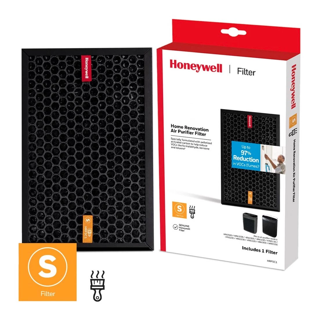 Honeywell Home Renovation Odor And VOC Removing Air Purifier Filter, HRFSC1 (Filter S) 2 Honeywell Home Renovation Odor And VOC Removing Air Purifier Filter, HRFSC1 (Filter S) - Image 2