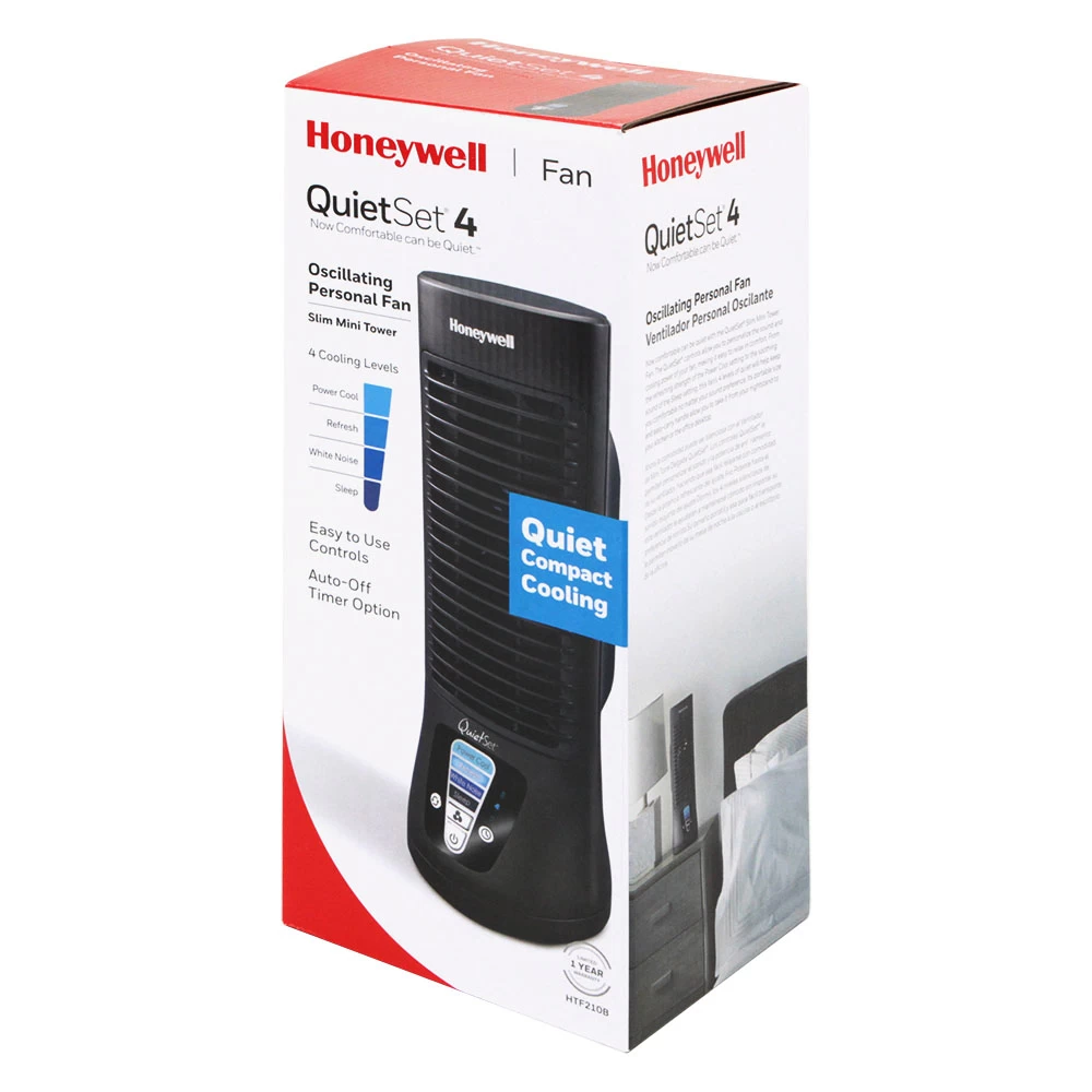 Honeywell QuietSet Mini Tower Table Fan, HTF210B 2 Honeywell QuietSet Mini Tower Table Fan, HTF210B - Image 2