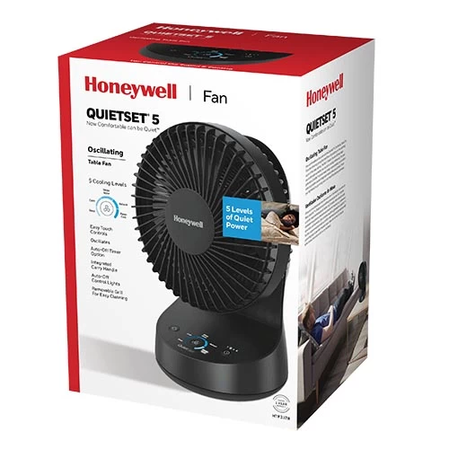 Honeywell QuietSet 5 Table Fan, Black, HTF337B 4 Honeywell QuietSet 5 Table Fan, Black, HTF337B - Image 4