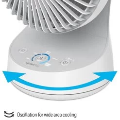Honeywell QuietSet 5 Table Fan, White, HTF337W -Honeywell Store htf337w honeywell quietset 5 table fan white 2