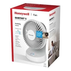 Honeywell QuietSet 5 Table Fan, White, HTF337W -Honeywell Store htf337w honeywell quietset 5 table fan white 3