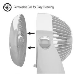 Honeywell QuietSet 5 Table Fan, White, HTF337W -Honeywell Store htf337w honeywell quietset 5 table fan white 4