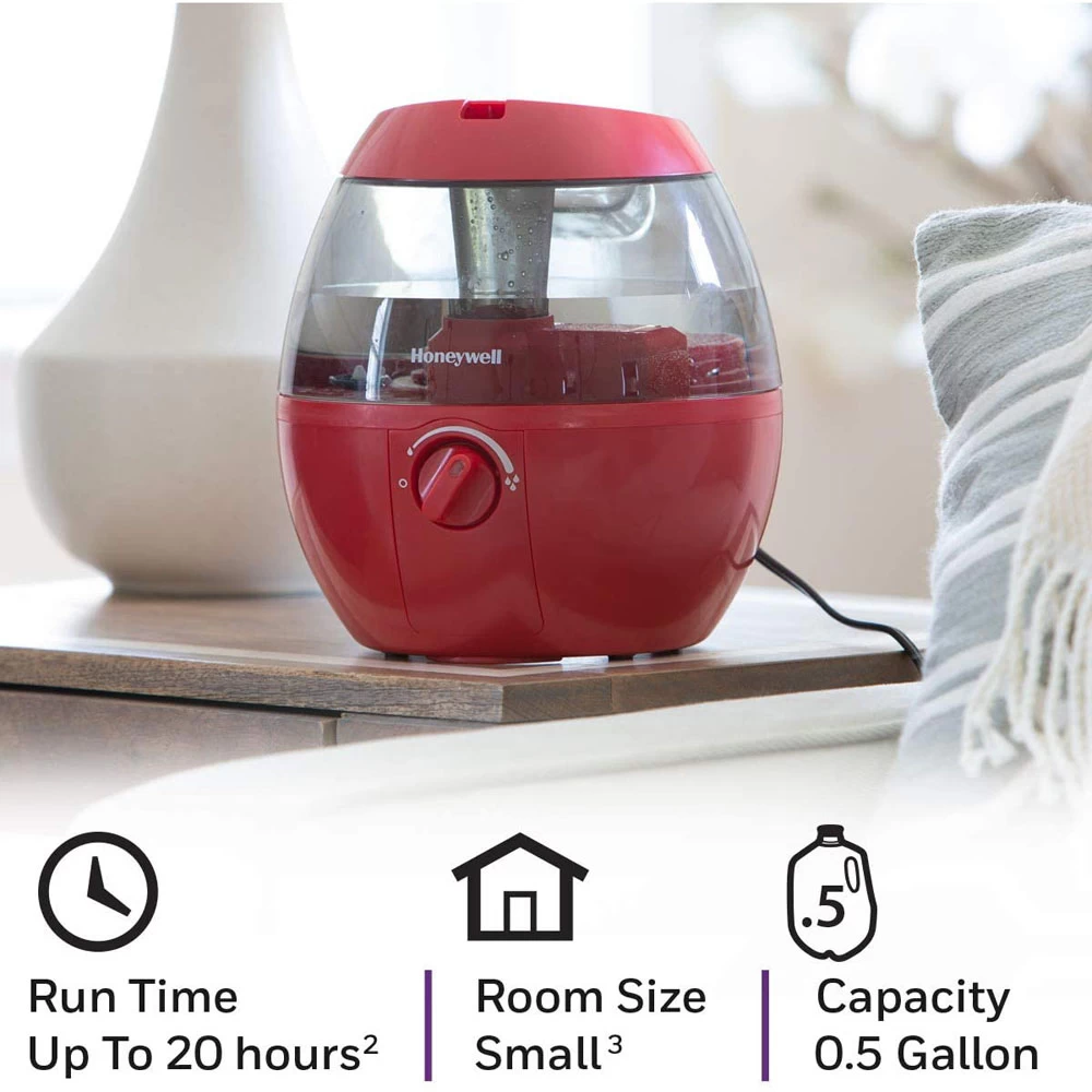 Honeywell Mist Mate Cool Mist Humidifier - Red, HUL520R 4 Honeywell Mist Mate Cool Mist Humidifier - Red, HUL520R - Image 4