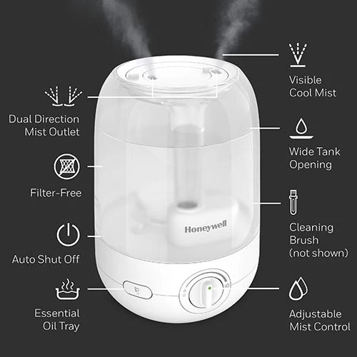Honeywell Ultra Comfort Cool Mist Humidifier - White, HUL545W 2 Honeywell Ultra Comfort Cool Mist Humidifier - White, HUL545W - Image 2