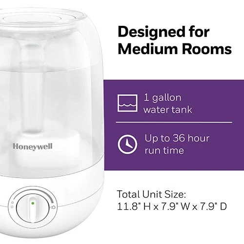 Honeywell Ultra Comfort Cool Mist Humidifier - White, HUL545W 4 Honeywell Ultra Comfort Cool Mist Humidifier - White, HUL545W - Image 4