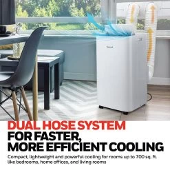 Honeywell 14,500 BTU TruCalm Dual Hose Smart Portable Air Conditioner Dehumidifier With Google And Alexa Voice Control - White, HW4CEDVWW0 -Honeywell Store hw trucalm smart wi fi portable air conditioner 3