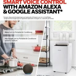 Honeywell 14,500 BTU TruCalm Dual Hose Smart Portable Air Conditioner Dehumidifier With Google And Alexa Voice Control - White, HW4CEDVWW0 -Honeywell Store hw trucalm smart wi fi portable air conditioner 6