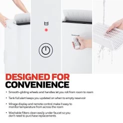 Honeywell 12,000 BTU Portable Air Conditioner With Dehumidifier And Fan - White, HW2CESAWW9 12 Honeywell 12,000 BTU Portable Air Conditioner With Dehumidifier And Fan - White, HW2CESAWW9 -Honeywell Store hw2cesaww9 honeywell 12000 btu portable air condition with dehumidifier and fan white 3