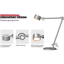 Honeywell LED Adjustable Metal Desk Lamp With Touch Controls - HWT-01A -Honeywell Store hwt 01a honeywell led metal desk lamp 8