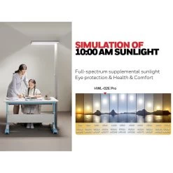 Honeywell Dual Light LED Floor Lamp, Natural Daylight, Modern Industrial Style - HWT-02E-Pro -Honeywell Store hwt 02e honeywell natural light led floor lamp 7