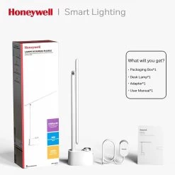 Honeywell Foldable Modern Desk Lamp With USB A+C Charging Port, White - HWT-H01W -Honeywell Store hwt h01w honeywell bedroom table lamp white 4
