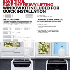 Honeywell 11,000 BTU Portable Air Conditioner, Dehumidifier And Fan - Black, MN1CFSBB8 -Honeywell Store mn1cfsbb8 portable air conditioner 11000 btu 8