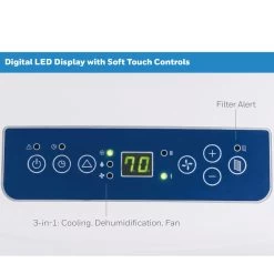 Honeywell 9,000 BTU Compact Portable Air Conditioner, Dehumidifier And Fan - White And Blue, MO08CESWB6 -Honeywell Store mo08ceswb6 portable air conditioner 8000 btu 4