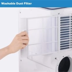 Honeywell 9,000 BTU Compact Portable Air Conditioner, Dehumidifier And Fan - White And Blue, MO08CESWB6 -Honeywell Store mo08ceswb6 portable air conditioner 8000 btu 6