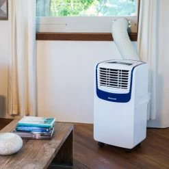 Honeywell 9,000 BTU Compact Portable Air Conditioner, Dehumidifier And Fan - White And Blue, MO08CESWB6 -Honeywell Store mo08ceswb6 portable air conditioner 8000 btu 7