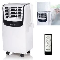 Honeywell 9,000 BTU Compact Portable Air Conditioner, Dehumidifier And Fan - White And Black, MO08CESWK6