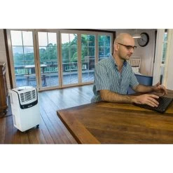 Honeywell 10,000 BTU Compact Portable Air Conditioner With Dehumidifier And Fan - White And Black, MO0CESWK7 -Honeywell Store mo0ceswk7 honeywell compact portable air conditioner 7