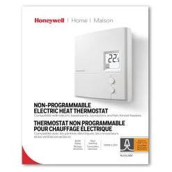 Honeywell Home RLV3150A Digital Line Volt Thermostat, Baseboard Non-Programmable -Honeywell Store rlv3100a1017 digital manual triac line volt thermostat from honeywell 3