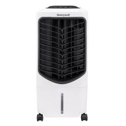 Honeywell TC09PEU Compact Evaporative Tower Air Cooler With Spot Fan And Humidifier, 200 CFM - 2.4 Gallon Tank (White)