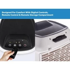 Honeywell TC10PEU Compact Evaporative Tower Air Cooler With Fan And Humidifier, Washable Dust Filter, 194 CFM - 2.6 Gallon Tank (White) -Honeywell Store tp10peu compact evaporative air cooler humidifier 194 cfm white 6