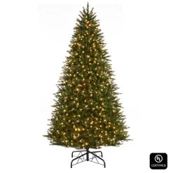 Honeywell 9 Ft. Eagle Peak Pine Pre-Lit Artificial Christmas Tree With 800 Warm White LED Lights