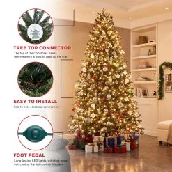Honeywell 9 Ft. Churchill Pine Pre-Lit Artificial Christmas Tree With 1000 Warm White LED Lights 8 Honeywell 9 Ft. Churchill Pine Pre-Lit Artificial Christmas Tree With 1000 Warm White LED Lights -Honeywell Store w14l0691 honeywell churchill pine pre lit christmas tree 2