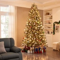 Honeywell 9 Ft. Churchill Pine Pre-Lit Artificial Christmas Tree With 1000 Warm White LED Lights 11 Honeywell 9 Ft. Churchill Pine Pre-Lit Artificial Christmas Tree With 1000 Warm White LED Lights -Honeywell Store w14l0691 honeywell churchill pine pre lit christmas tree 5