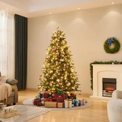 Honeywell 6.5 Ft. Whistler Fir Pre-Lit Artificial Christmas Tree With 400 Warm White LED Lights -Honeywell Store w14l0692 honeywell whistler fir pre lit christmas tree 5